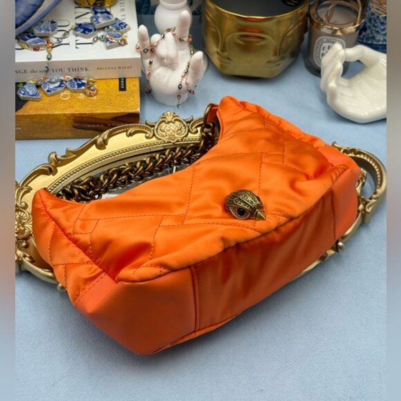 🆕 KURT GEIGER LONDON 🧿 NWOT Recycled Nylon Multi Crossbody Bag, Bright Orange - Picture 12 of 13